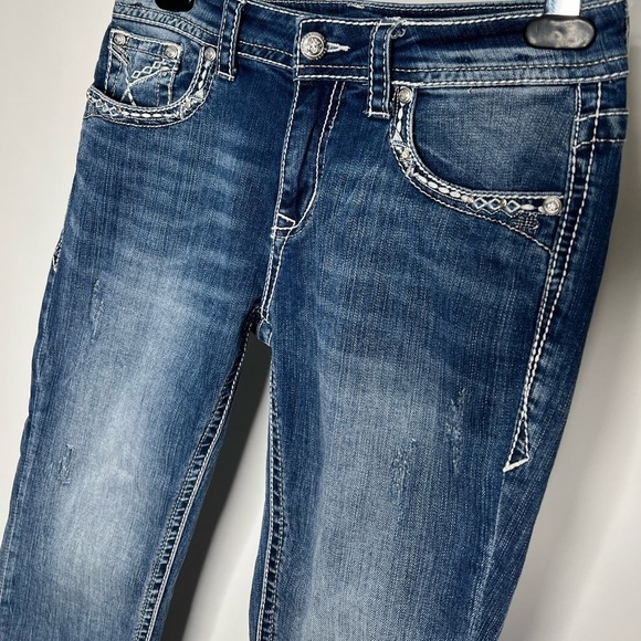 Grace In La Easy Fit Embroidered Jeans - Picture 4 of 13